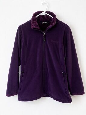 Berghaus Fleece Jacket Size 14 Purple Full Zip Outdoors